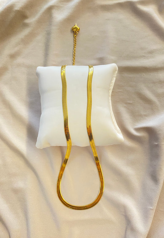 VALORE™ İTALYAN ALTIN KAPLAMA YASSI ZİNCİR KOLYE