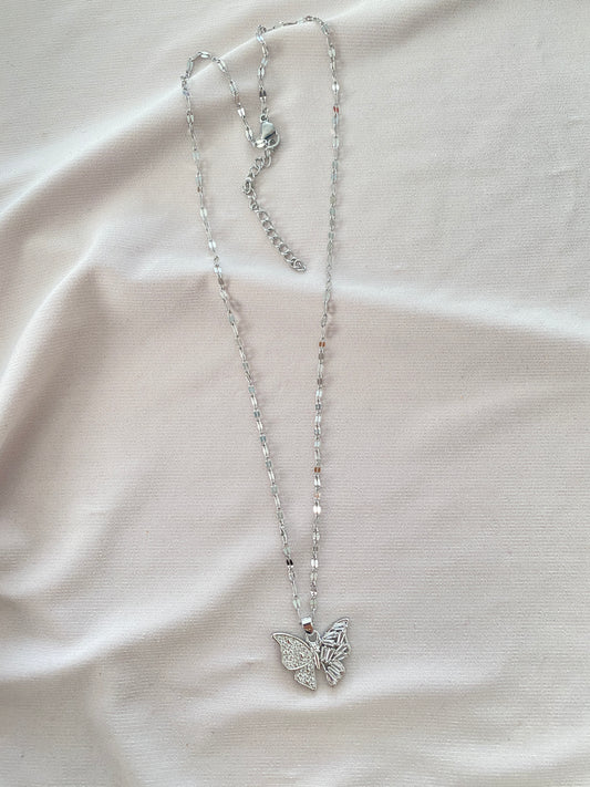 VALORE™ ÇELİK ZİRKON TAŞLI KELEBEK MODEL KOLYE