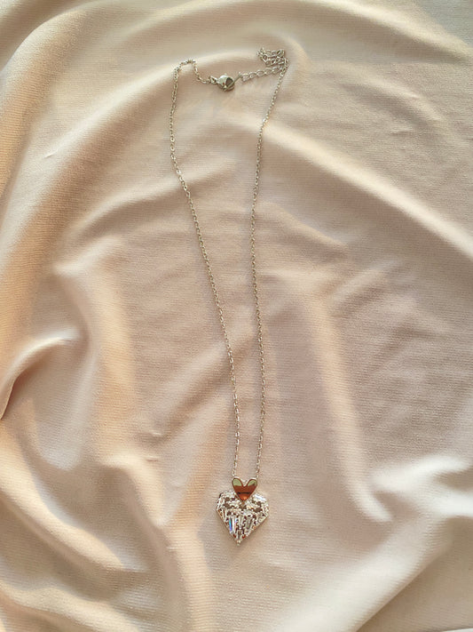 VALORE™ ÇELİK ZİRKON TAŞLI KALP MODEL KOLYE