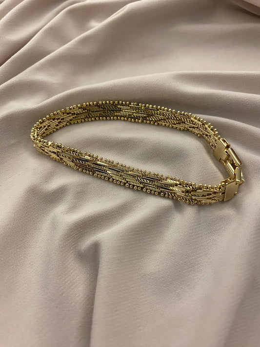 VALORE 14K ALTIN RENGİ İNCE HASIR BİLEKLİK