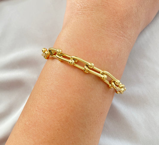 VALORE ÇELİK ALTIN RENGİ ZİNCİR BİLEKLİK