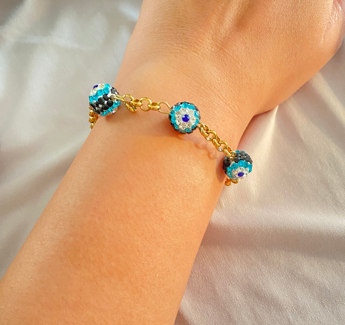 VALORE™  ZİRKON TAŞI NAZAR BONCUKLU BİLEKLİK