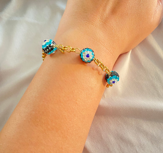 VALORE™  ZİRKON TAŞI NAZAR BONCUKLU BİLEKLİK