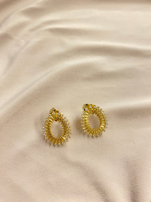 VALORE™ 14K RODYUM KAPLAMA 'GÜNEŞ TACI' MODEL KÜPE