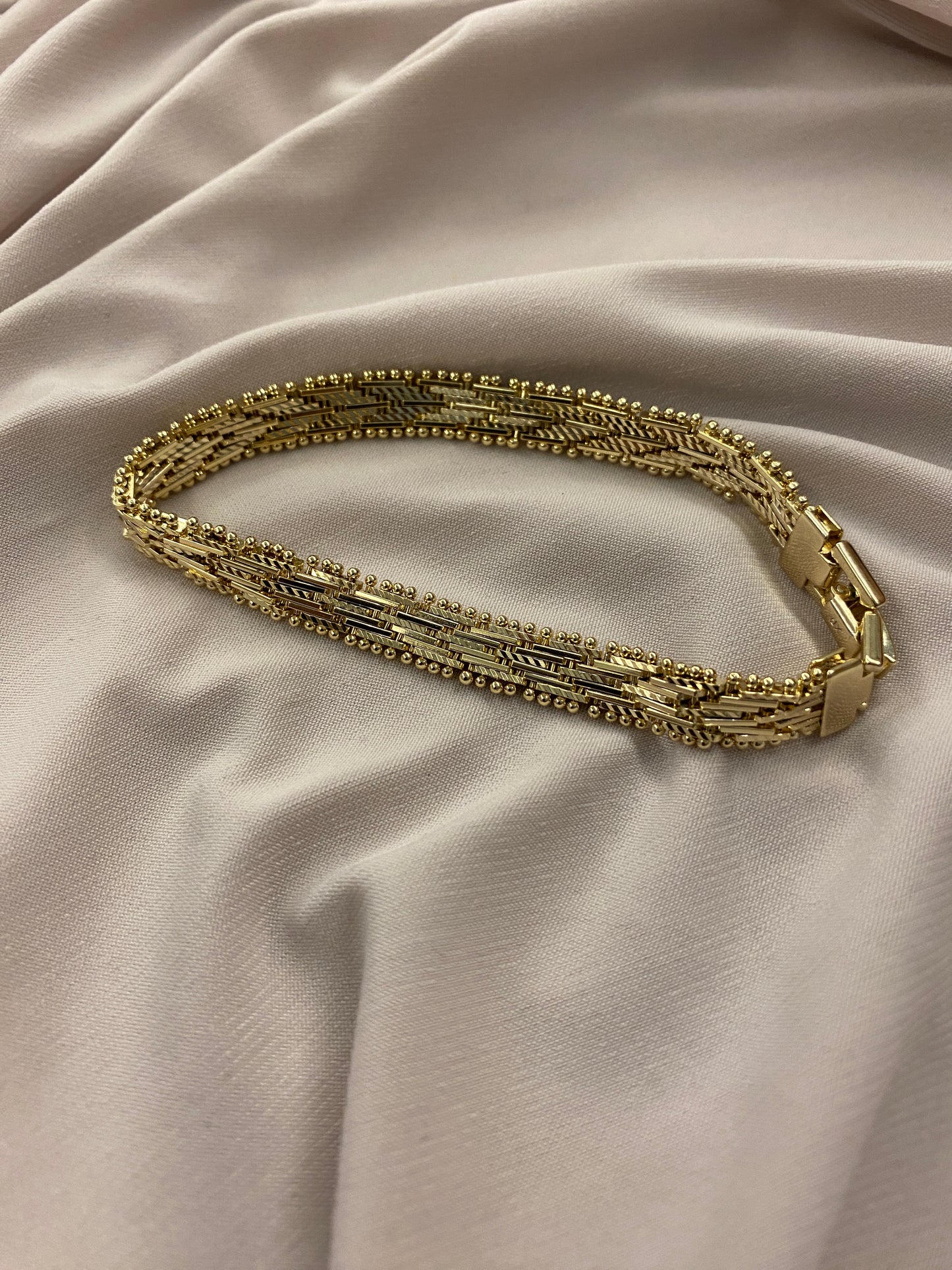 VALORE 14K ALTIN RENGİ İNCE HASIR BİLEKLİK