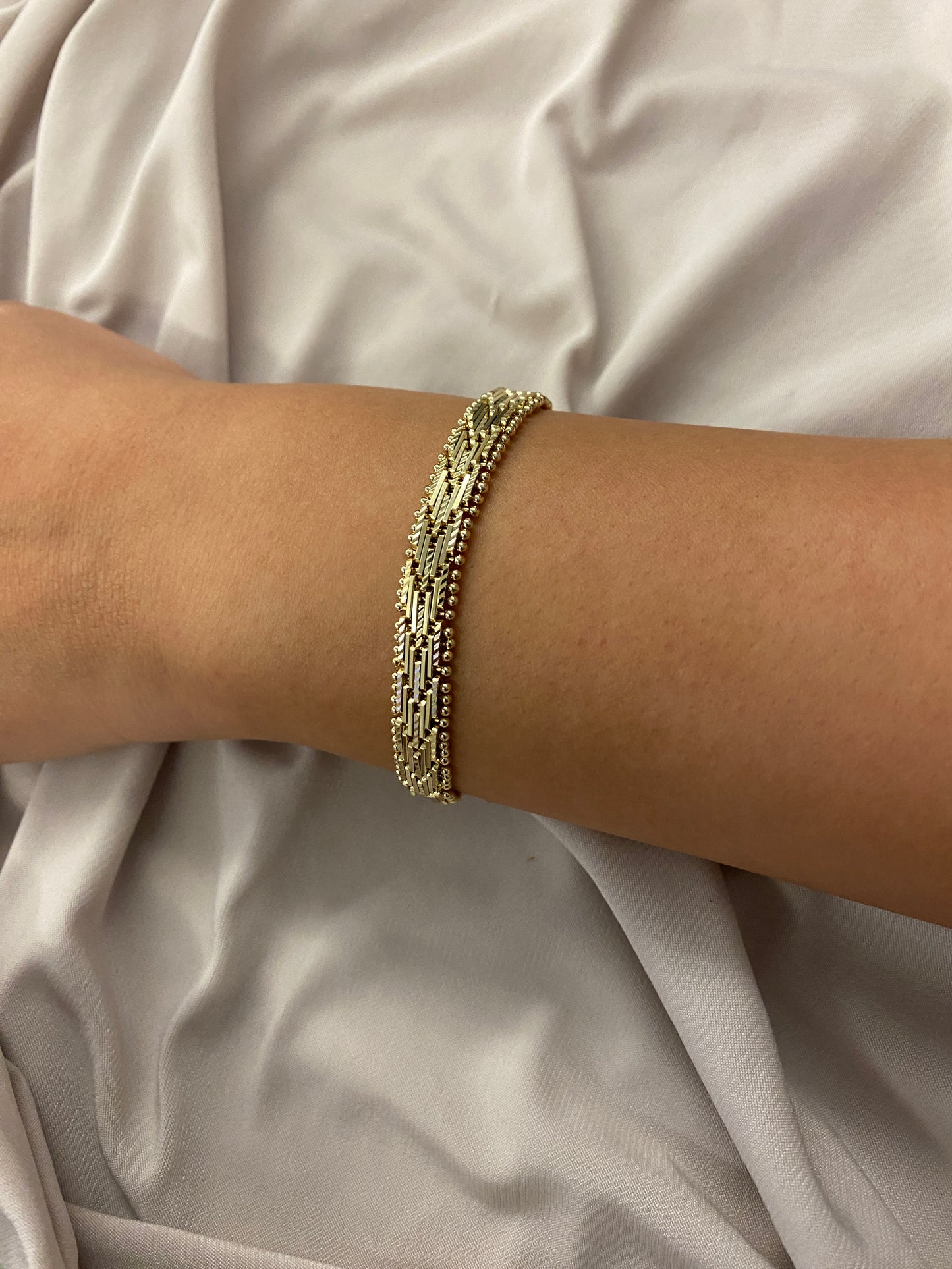 VALORE 14K ALTIN RENGİ İNCE HASIR BİLEKLİK