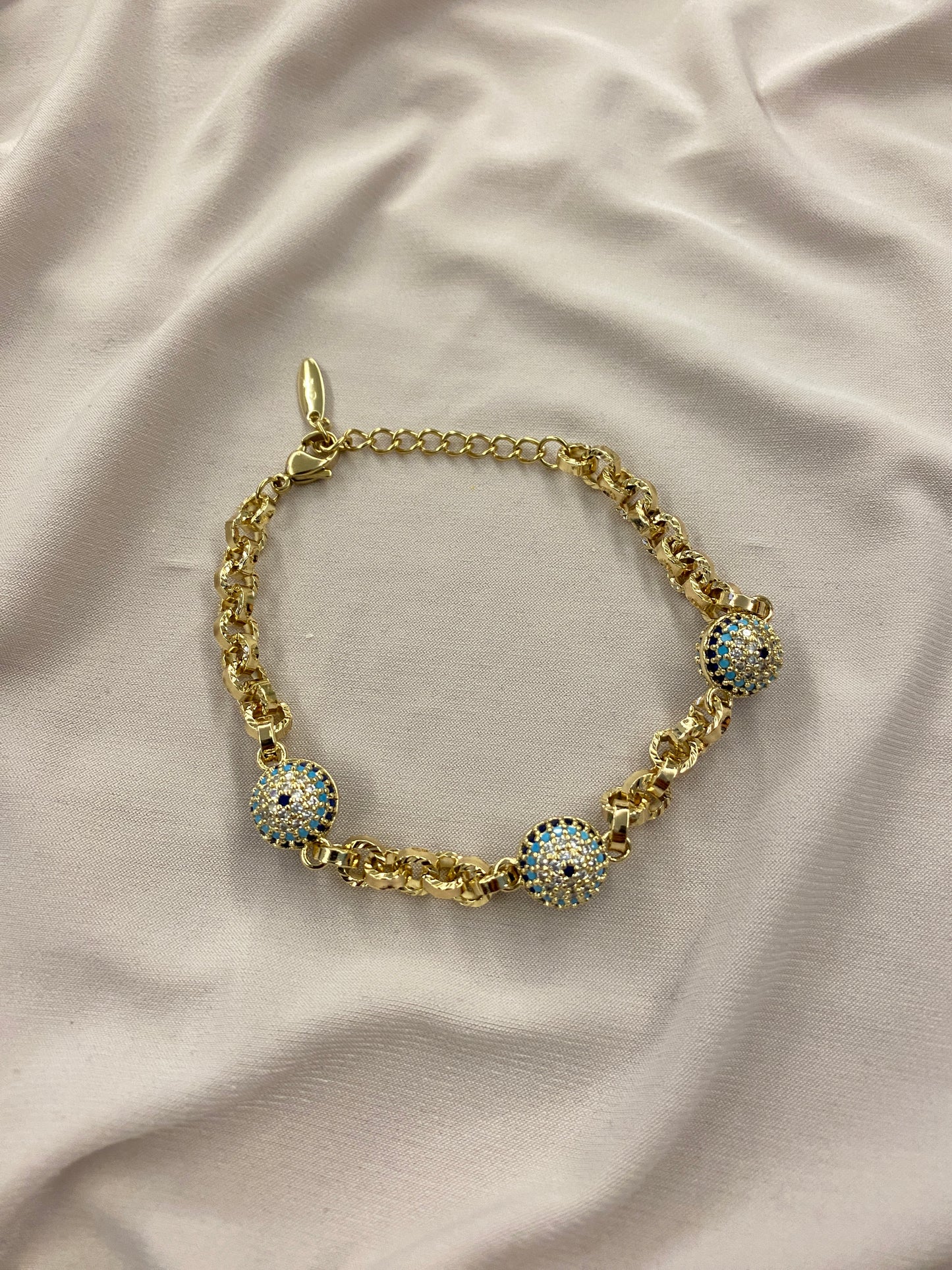 VALORE 14K ALTIN RENGİ NAZAR BİLEKLİK