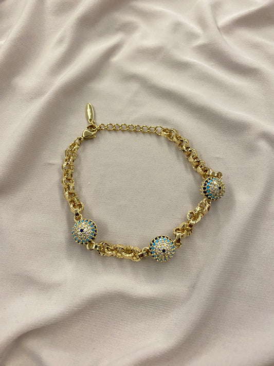 VALORE 14K ALTIN RENGİ NAZAR BİLEKLİK